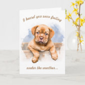 Puppy Hope dat je je beter voelt. Kaart (Gele Bloem)