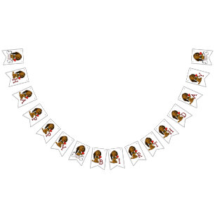 Puppy houdt van de verjaardag van het kind vlaggetjes