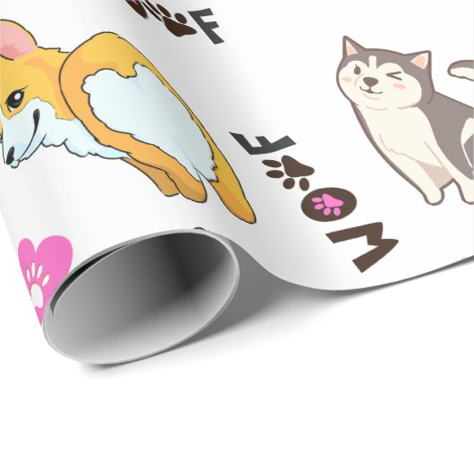 Puppy houdt van inpakpapier (Rol Hoek)