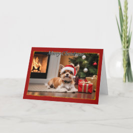 Puppy houdt van kerst Kaart