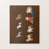 Puppy houdt van kinder puzzel. legpuzzel (Verticaal)