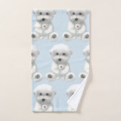 Puppy Hugging Zijn Speelgoed Bad Handdoek (Handdoek)