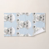 Puppy Hugging Zijn Speelgoed Bad Handdoek (Handdoek)