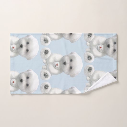 Puppy Hugging Zijn Speelgoed Handdoek (Handdoek)