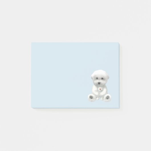 Puppy Hugging Zijn Speelgoed Post-it® Notes (Voorkant)