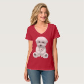 Puppy Hugging Zijn Speelgoed T-shirt (Voorkant volledig)