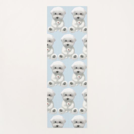 Puppy Hugging Zijn Speelgoed Yogamat (Voorkant)