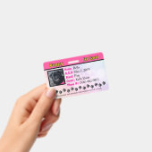 Puppy ID kaart Badge - Roze (Handheld)