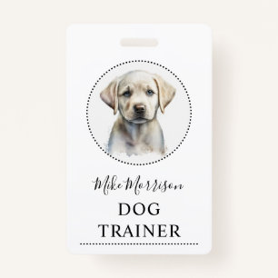 Puppy illustratie hond trainer badge
