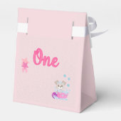 Puppy in Bath One Year Old Girl Birthday Favor Bedankdoosjes (Achterkant)