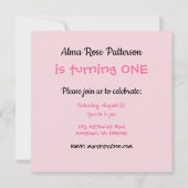 Puppy in Bath One Year Old Girl Birthday Kaart (Achterkant)