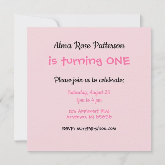 Puppy in Bath One Year Old Girl Birthday Kaart (Achterkant)