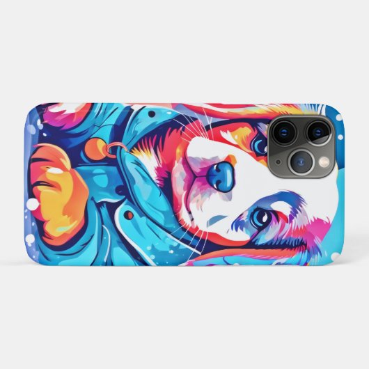 Puppy in blauwe jas ontwerp Case-Mate iPhone case (Achterkant (horizontaal))