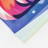 Puppy in blauwe jas ontwerp fleece deken (Hoek)