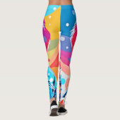 Puppy in blauwe jas ontwerp leggings (Achterkant)