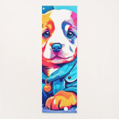 Puppy in blauwe jas ontwerp yogamat (Voorkant)