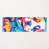 Puppy in blauwe jas ontwerp yogamat (Voorkant (horizontaal))