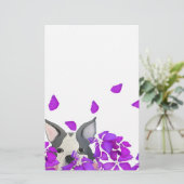 Puppy in bloesems briefpapier (Staand voorkant)