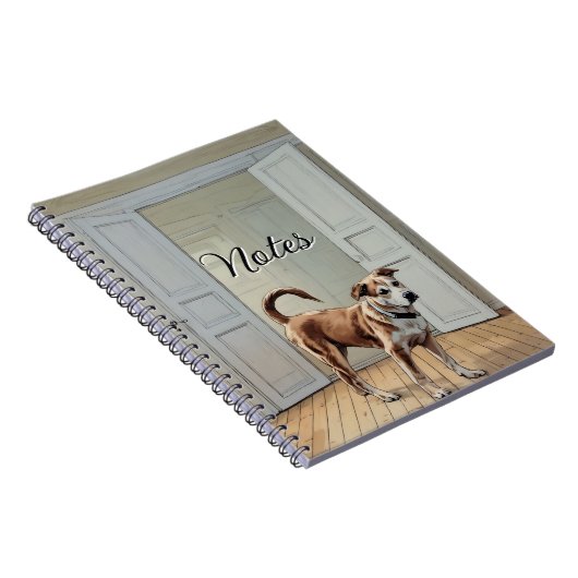 Puppy in de deuropening Spiraal Foto Notitieboek (Rechterzijde)