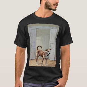 Puppy in de deuropening T-shirt