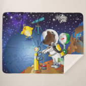 Puppy in de ruimte een buitenaardse met een telesc sherpa deken (Voorkant (horizontaal))