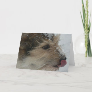 Puppy in de Sneeuw Kaart