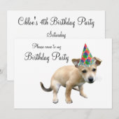 Puppy in de Uitnodiging van de Dagen van het Pet v (Voorkant / Achterkant)