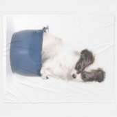 PUPPY in een BLIK Fleece Deken (Voorkant (Horizontaal))