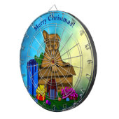 Puppy in een doos, Merry Xmas Dartbord (Voorkant Rechts)