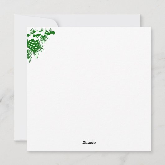 Puppy in een doos, Merry Xmas Feestdagenkaart (Achterkant)