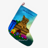 Puppy in een doos, Merry Xmas Grote Kerstsok (Voorkant (Hangend))