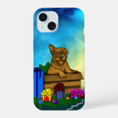 Puppy in een doos, Merry Xmas iPhone 15 Case (Achterkant)