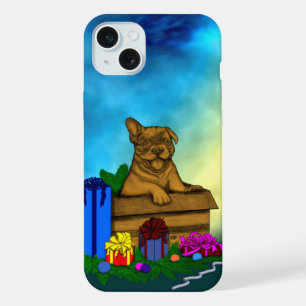 Puppy in een doos, Merry Xmas iPhone 15 Plus Case