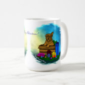 Puppy in een doos, Merry Xmas Koffiemok (Voorkant rechts)