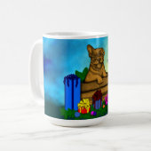 Puppy in een doos, Merry Xmas Koffiemok (Voorkant links)