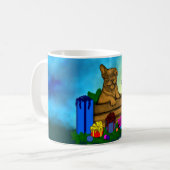 Puppy in een doos, Merry Xmas Koffiemok (Voorkant links)