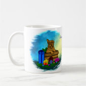 Puppy in een doos, Merry Xmas Koffiemok (Links)