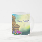 Puppy in een doos, Merry Xmas Matglas Koffiemok (Voorkant rechts)