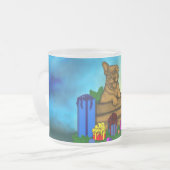 Puppy in een doos, Merry Xmas Matglas Koffiemok (Voorkant links)