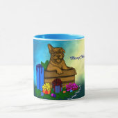 Puppy in een doos, Merry Xmas Mok (Midden)