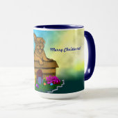 Puppy in een doos, Merry Xmas Mok (Voorkant rechts)