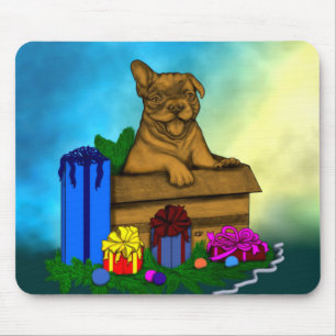 Puppy in een doos, Merry Xmas Muismat