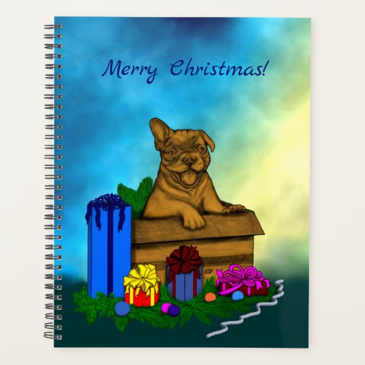 Puppy in een doos, Merry Xmas Planner (Voorkant)