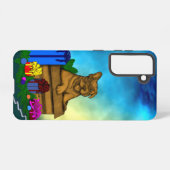 Puppy in een doos, Merry Xmas Samsung Galaxy Hoesje (Achterkant horizontaal)