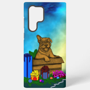 Puppy in een doos, Merry Xmas Samsung Galaxy Hoesje