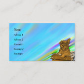 Puppy in een doos visitekaartje (Voorkant)