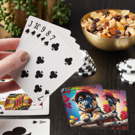Puppy in een Pet Monogram Kinder Match spel Pokerkaarten