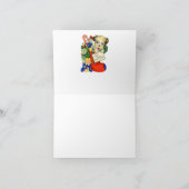 Puppy in kerstmis met Blue Faux Glitter Feestdagen Kaart (Binnen)