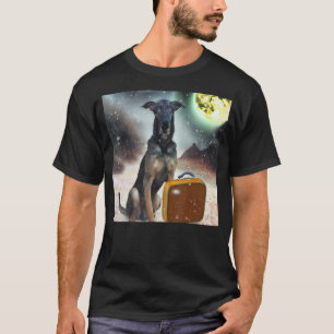 Puppy in ruimtekunstwerk Geweldige hond T-shirt