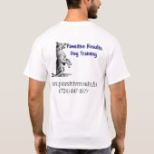 Puppy in training. Excuseer ons alstublieft. T-shirt (Achterkant)